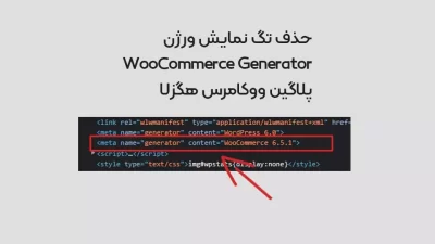حذف تگ نمایش ورژن WooCommerce Generator پلاگین ووکامرس
